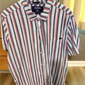 Chubbies The Soft Serve Club Poplin- Red, Blue, and White Striped Shirt